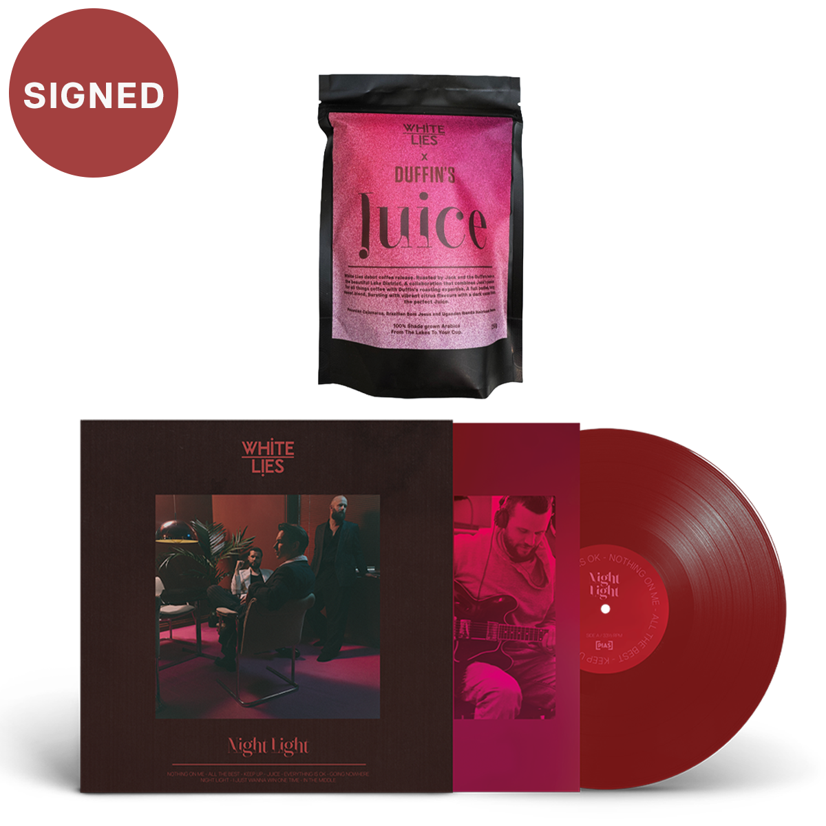 Red Vinyl & Coffee Bundle